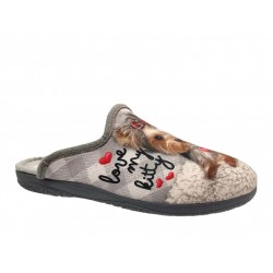 Adam's 624-23628 Gris Γυναικείες Παντόφλες