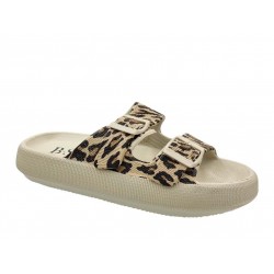 B-soft 24017 Beige Animal print Γυναικείες Σαγιονάρες