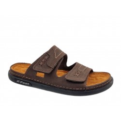 X-Feet A82 Καφέ Δερμάτινα Ανδρικά Σανδάλια