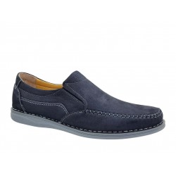 Il Mondo 21015 Navy Nubuck Δερμάτινα Ανδρικά Μοκασίνια