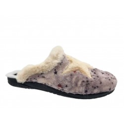 Adam's 624-25560 Negro Astrakan Γυναικείες Παντόφλες