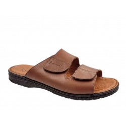 Boxer 17240 15-019 Ταμπά Δερμάτινες Ανδρικές Παντόφλες