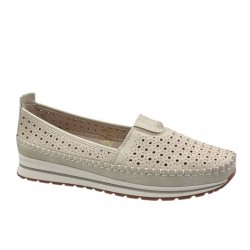 B-Soft 199-5 Μπεζ Καλοκαιρινά Γυναικεία Μοκασίνια