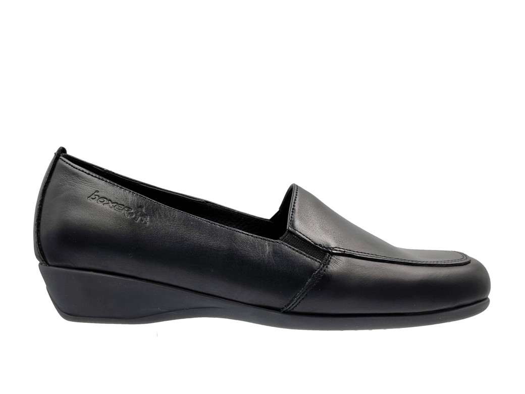 Boxer 52997 15-111 Μαύρα Δερμάτινα Γυναικεία Μοκασίνια