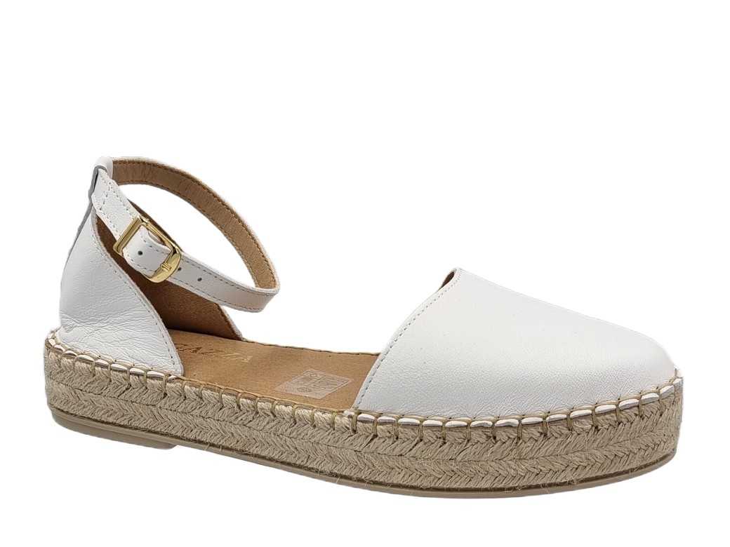 Ragazza 0204 Λευκές Δερμάτινες Γυναικείες Εσπαντρίγιες