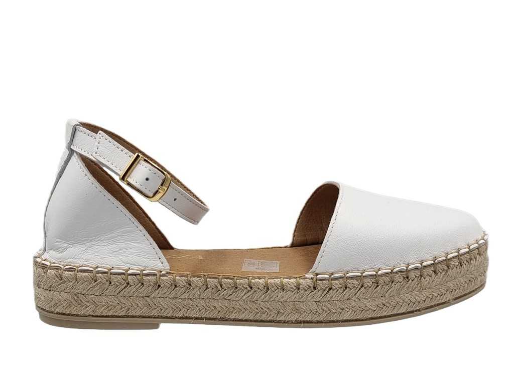 Ragazza 0204 Λευκές Δερμάτινες Γυναικείες Εσπαντρίγιες