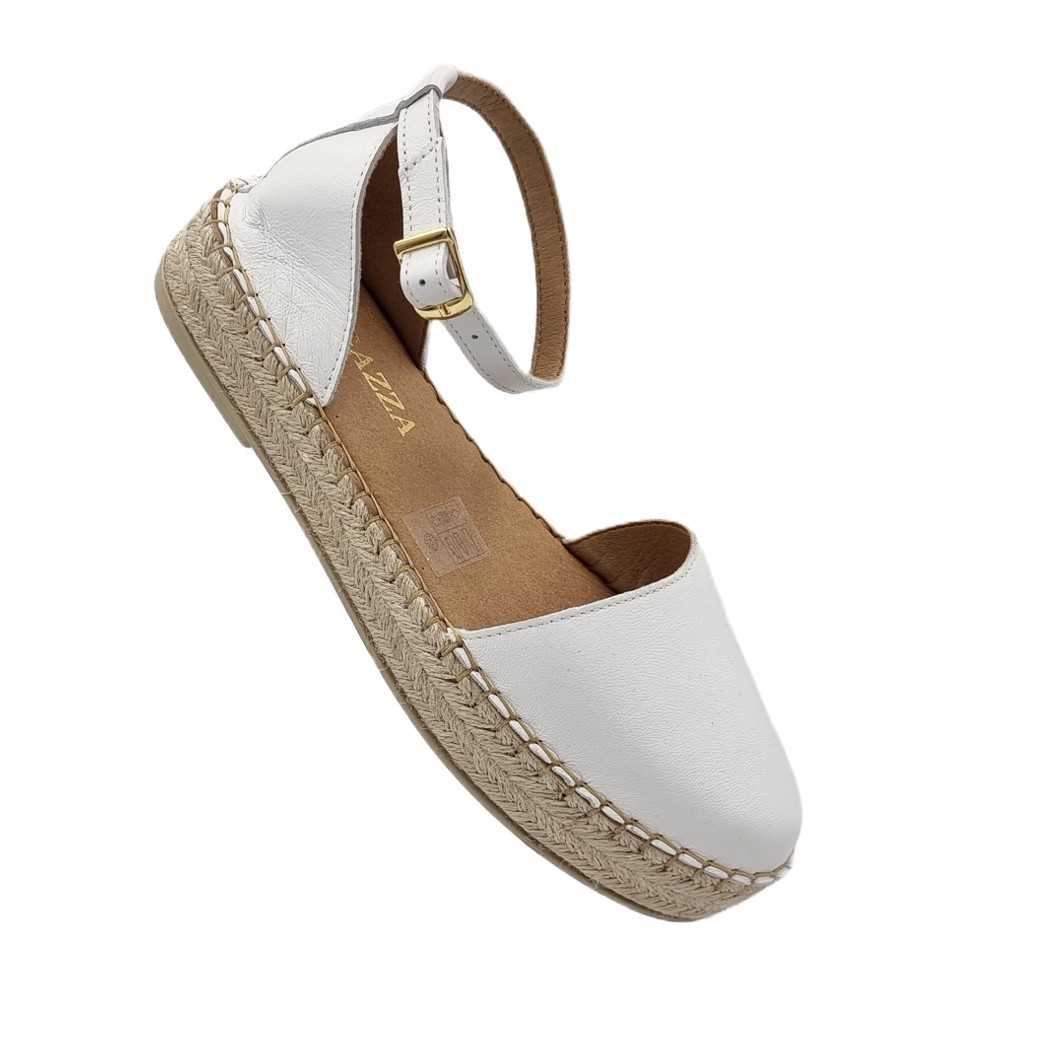 Ragazza 0204 Λευκές Δερμάτινες Γυναικείες Εσπαντρίγιες