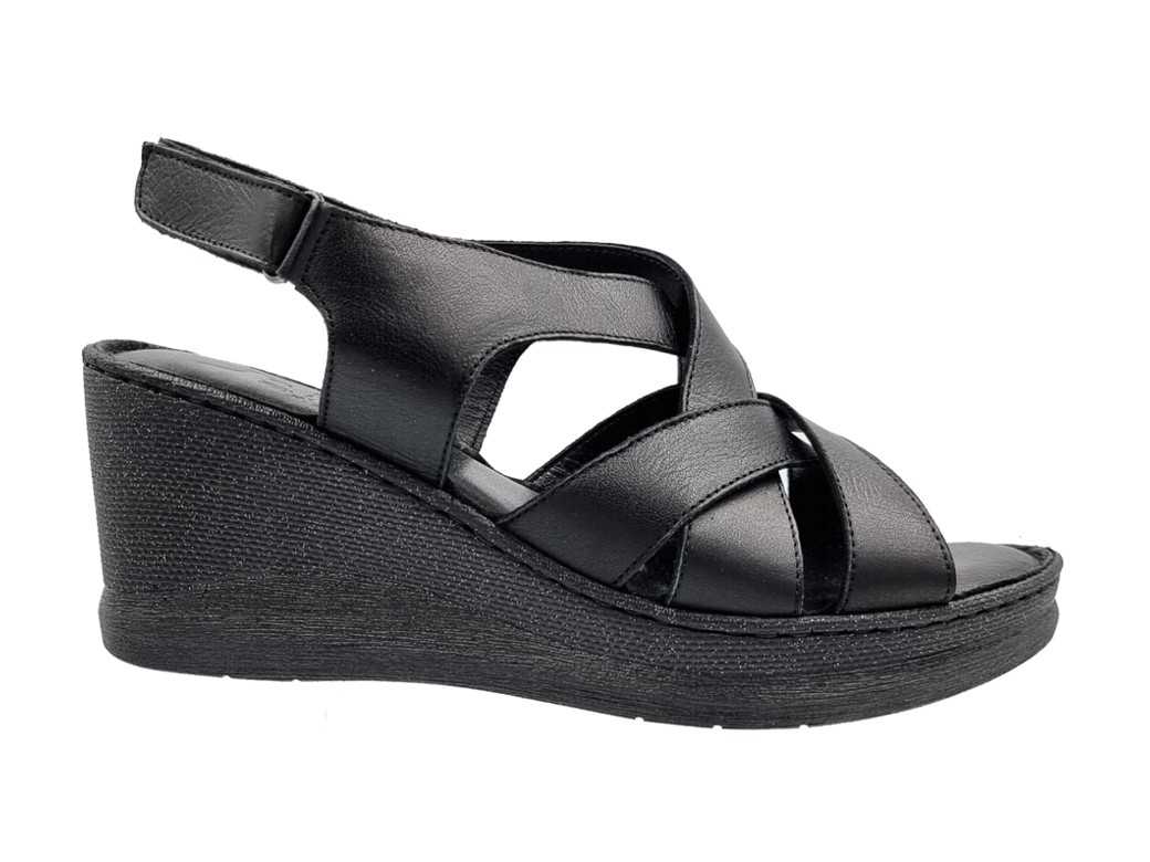 Boxer 98288 10-011 Μαύρες Γυναικείες Πλατφόρμες - Πέδιλα