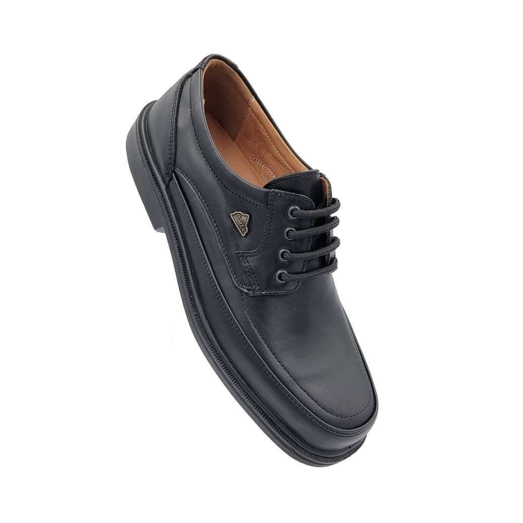 Boxer 10127 10138 15-011 Μαύρα Δερμάτινα Ανδρικά Σκαρπίνια
