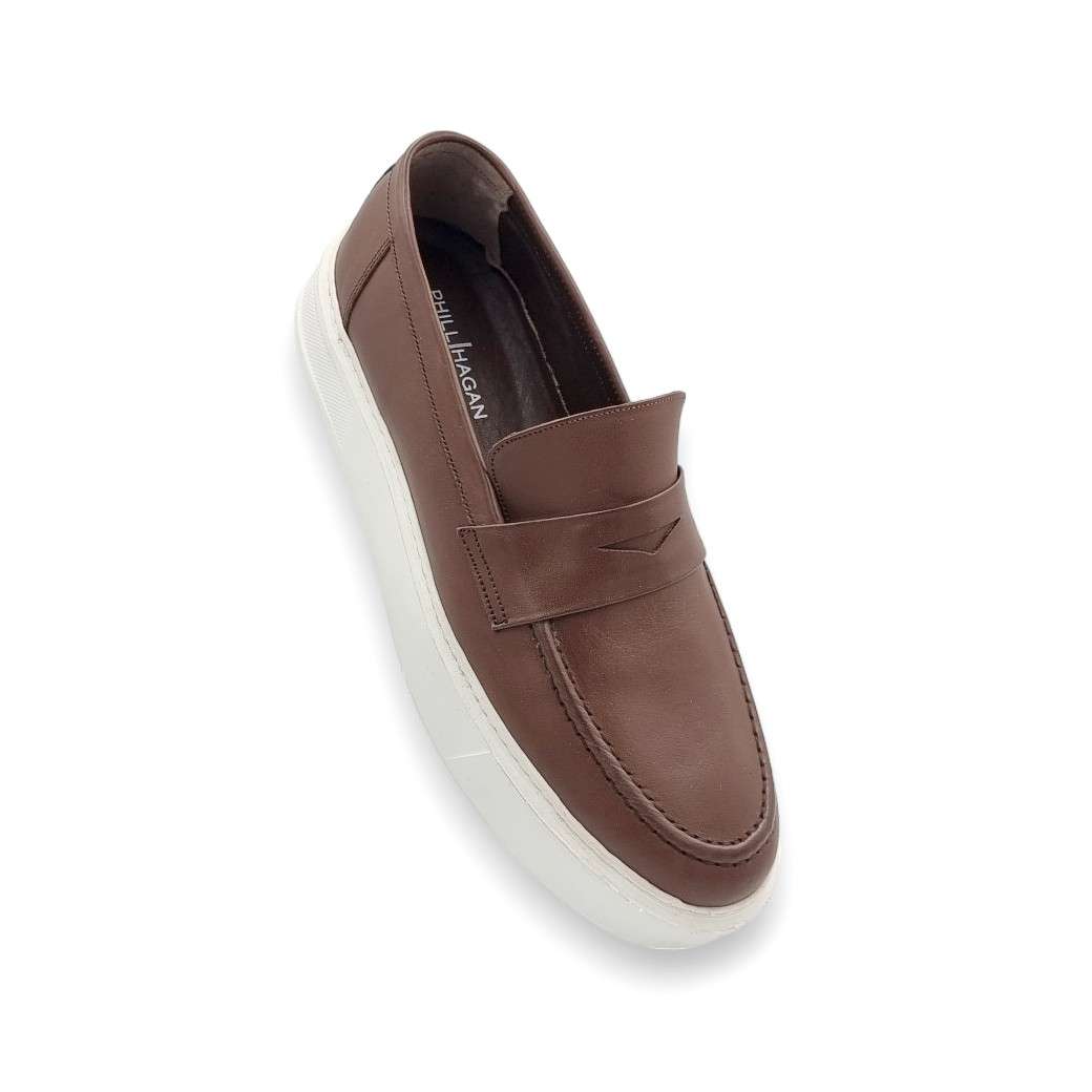 Phill Hagan K-101 Tan Δερμάτινα Casual Ανδρικά Μοκασίνια