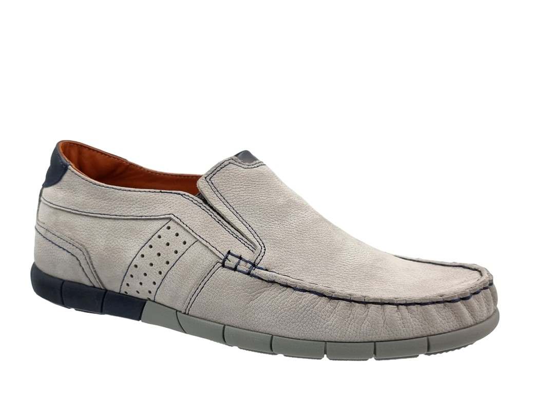 Boxer 21358 30-408 Γκρι Δερμάτινα Ανδρικά Μοκασίνια