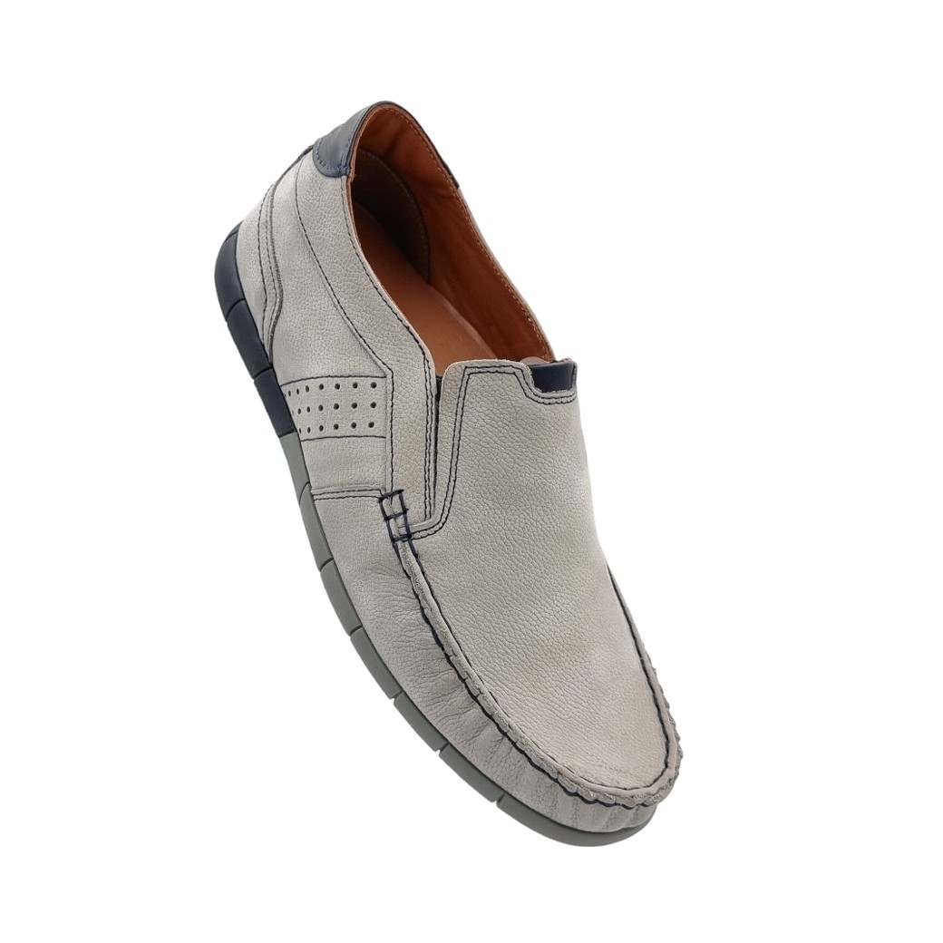 Boxer 21358 30-408 Γκρι Δερμάτινα Ανδρικά Μοκασίνια