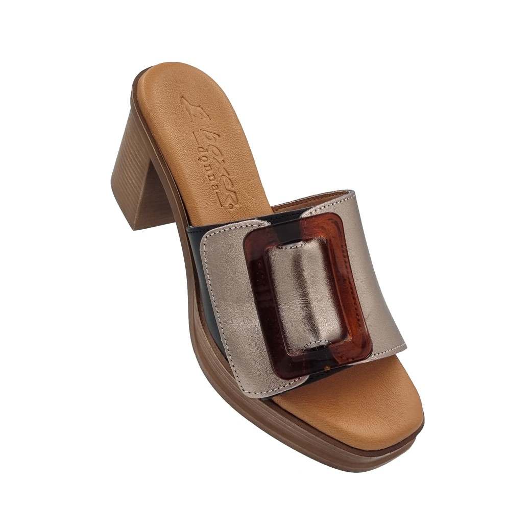 Boxer 97022 10-065 Ατσαλί Δερμάτινα Mules