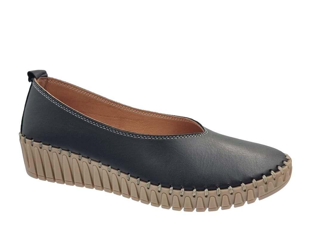 Boxer 98392 15-011 Μαύρα Δερμάτινα Γυναικεία Μοκασίνια
