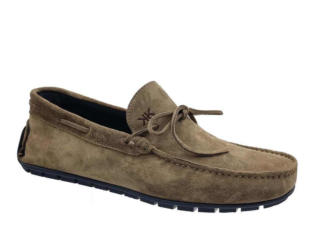 Kricket 5000 Taupe Δερμάτινα Ανδρικά Μοκασίνια