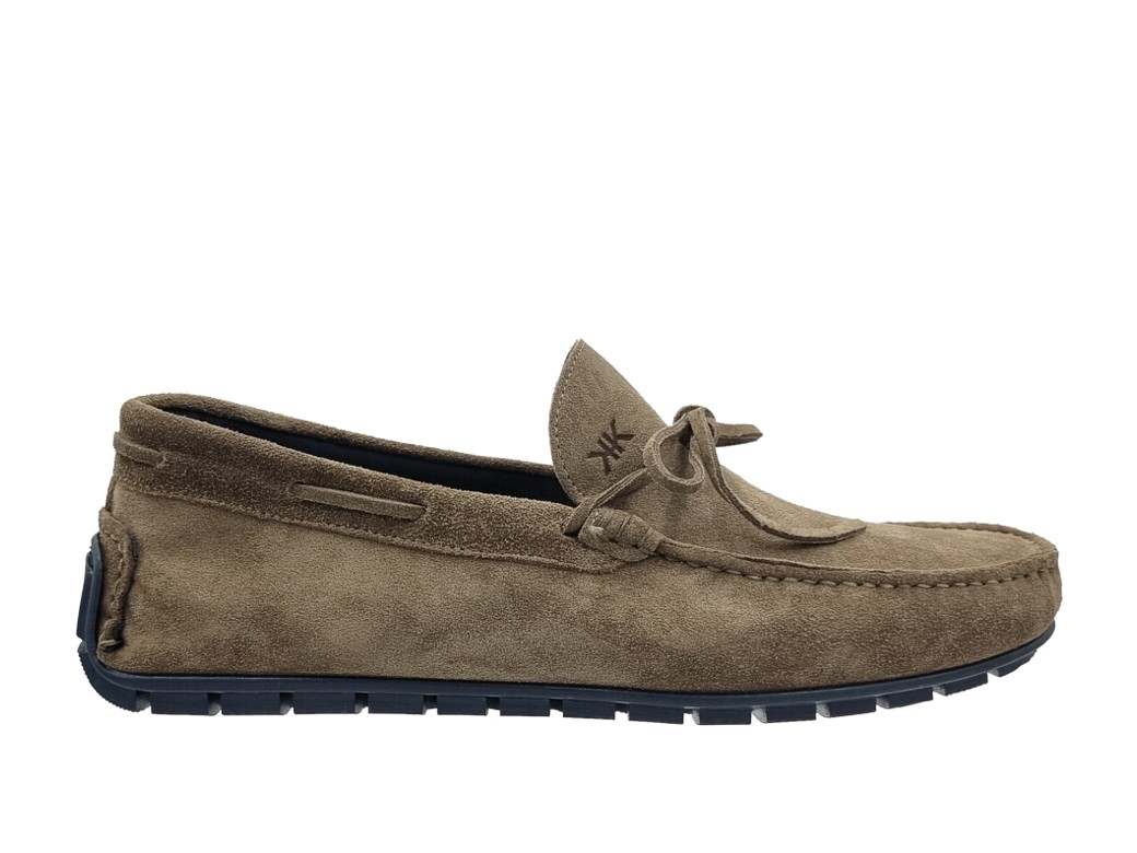Kricket 5000 Taupe Δερμάτινα Ανδρικά Μοκασίνια
