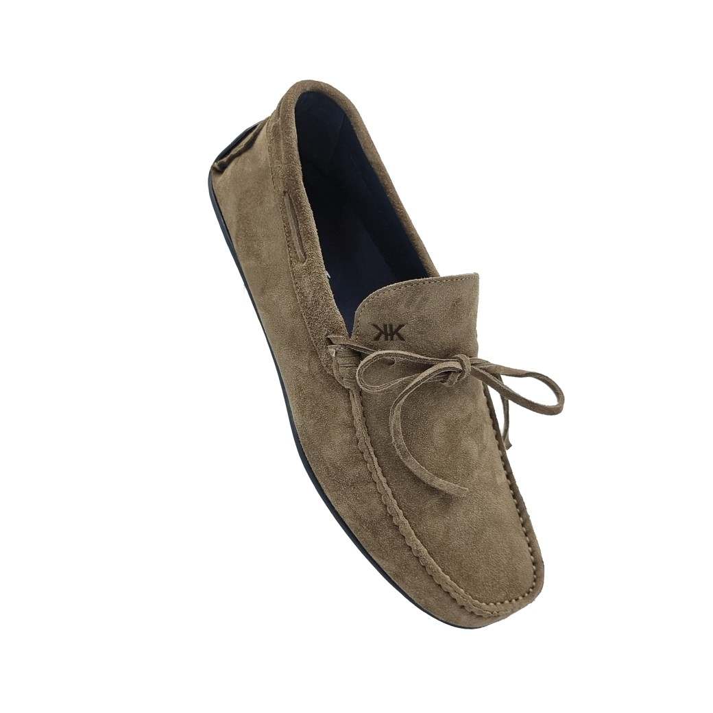 Kricket 5000 Taupe Δερμάτινα Ανδρικά Μοκασίνια