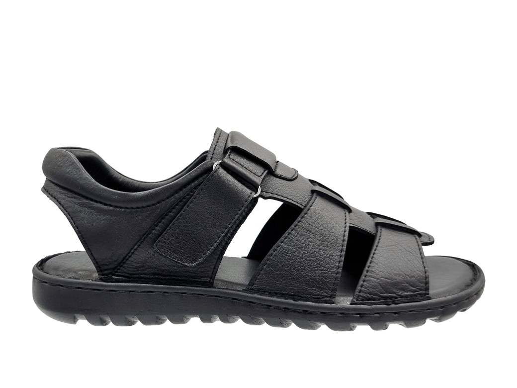Pace Comfort 5873 Μαύρα Δερμάτινα Ανδρικά Πέδιλα