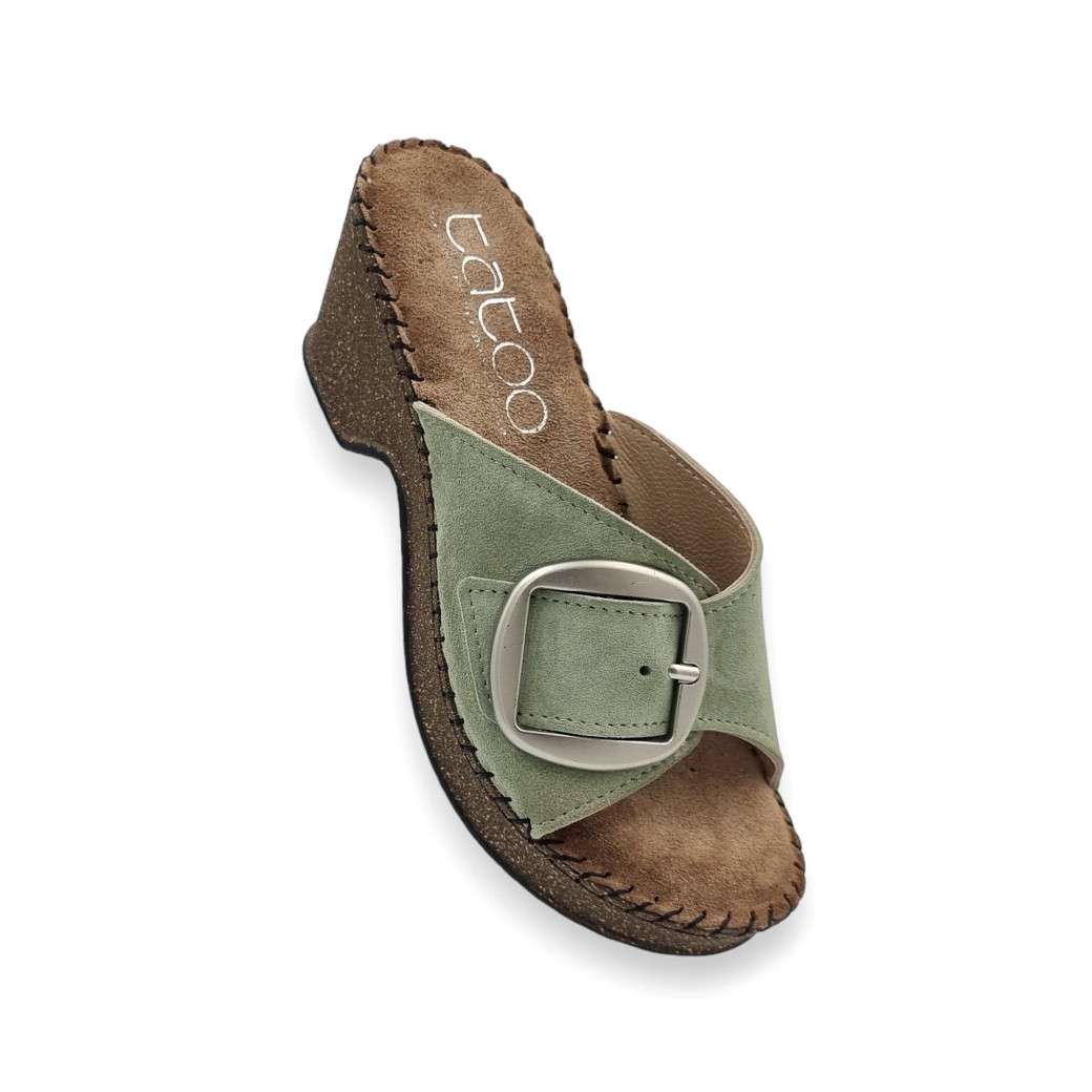 Tatoo TB-6050 Menta Δερμάτινα Γυναικεία Mules - Τσόκαρα