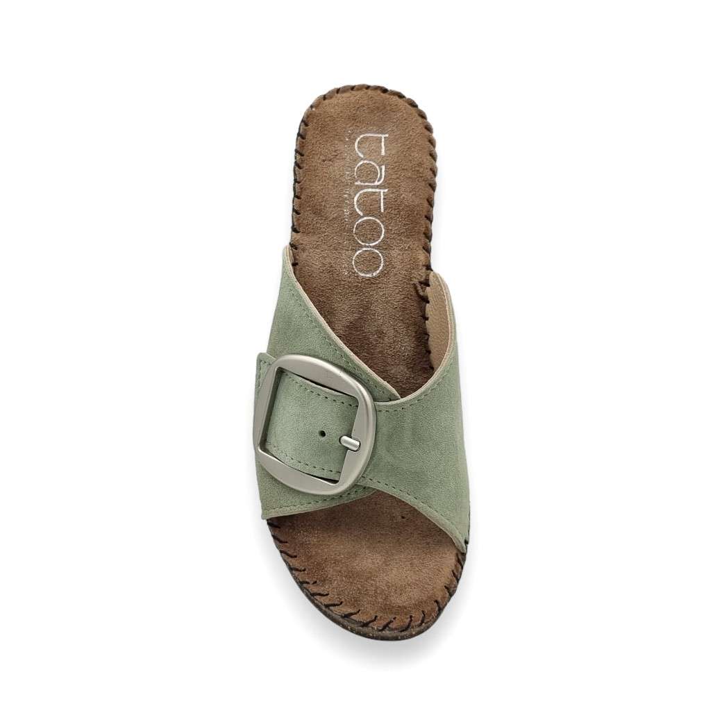 Tatoo TB-6050 Menta Δερμάτινα Γυναικεία Mules - Τσόκαρα