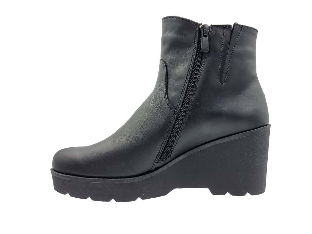 Boxer 57729 15-111 Μαύρα Δερμάτινα Γυναικεία Μποτάκια
