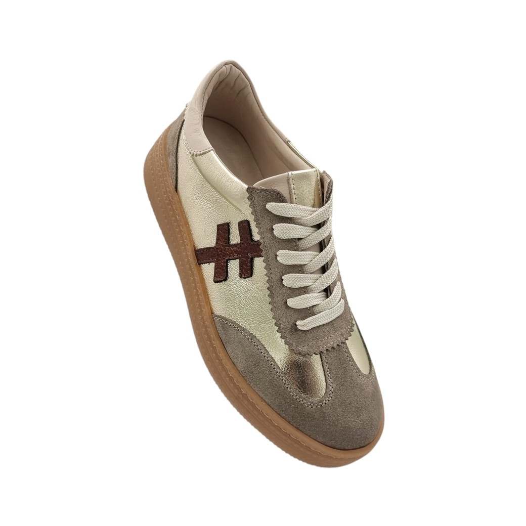 Tatoo 13001 Gold Γυναικεία Δερμάτινα Sneakers