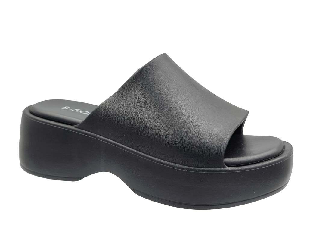 B-soft 2509 Μαύρες Γυναικείες Σαγιονάρες - Mules