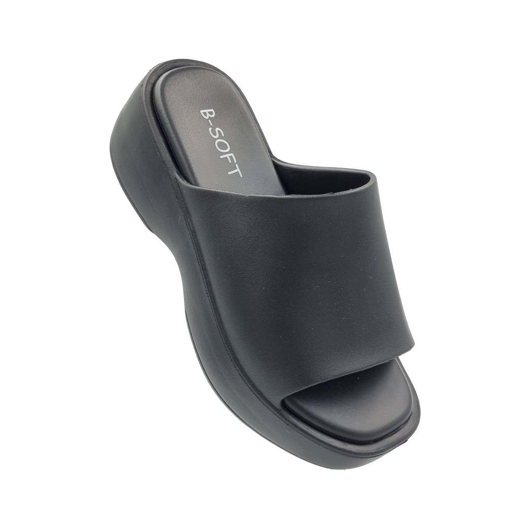 B-soft 2509 Μαύρες Γυναικείες Σαγιονάρες - Mules