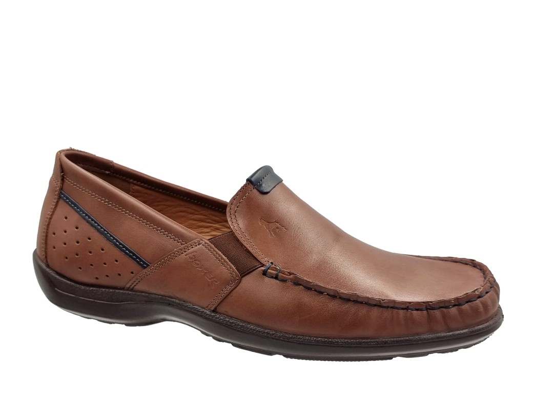 Boxer 15374 15372 15-019 Ταμπά Μαύρα Δερμάτινα Ανδρικά Μοκασίνια