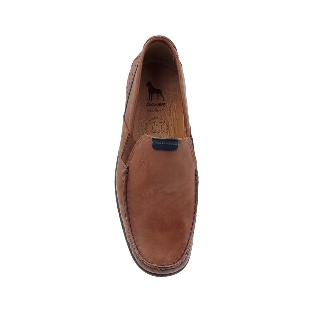 Boxer 15374 15372 15-019 Ταμπά Μαύρα Δερμάτινα Ανδρικά Μοκασίνια