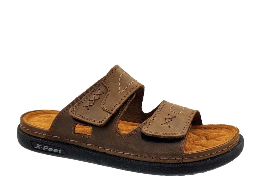 X-Feet A82 Ταμπά Δερμάτινα Ανδρικά Σανδάλια
