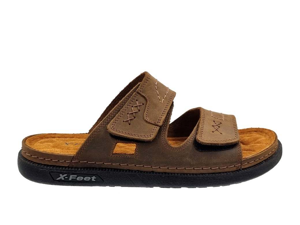 X-Feet A82 Ταμπά Δερμάτινα Ανδρικά Σανδάλια