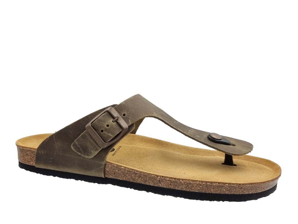 Plakton 175081 Apure Kaki Δερμάτινα Ανδρικά Σανδάλια