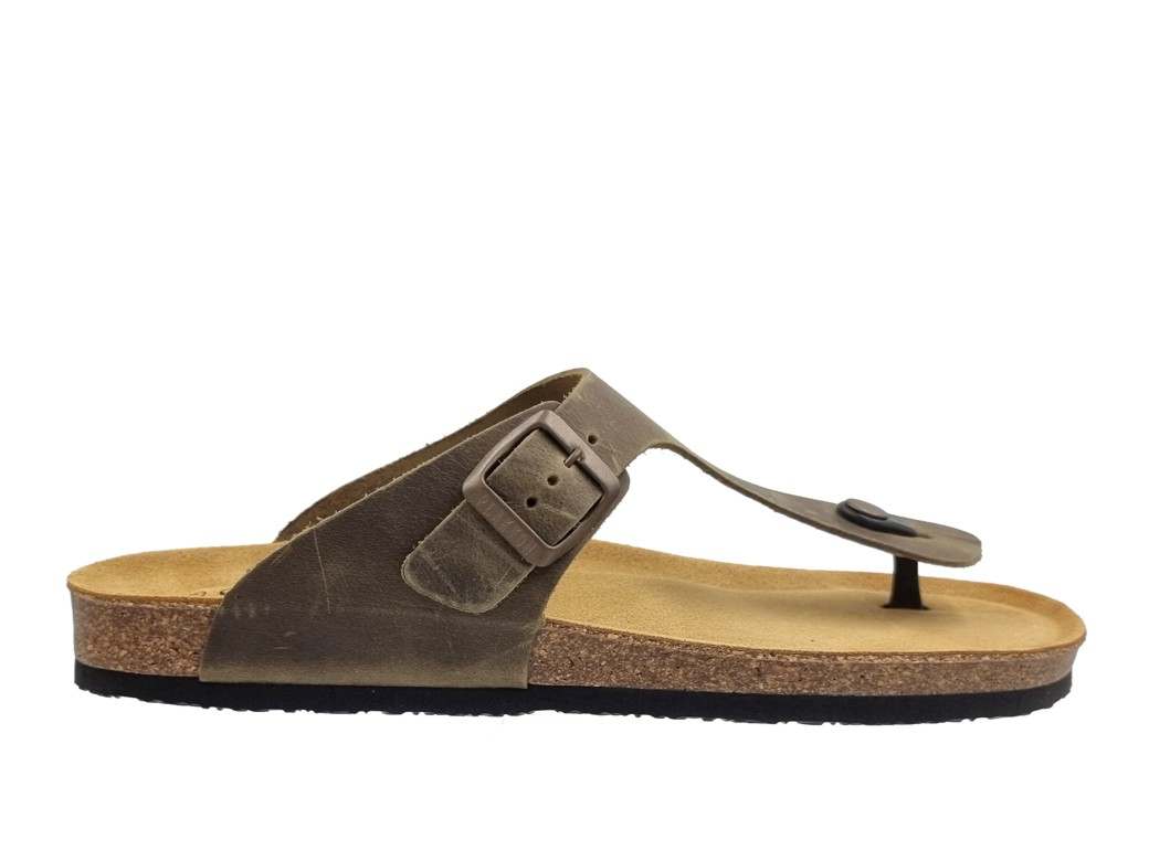 Plakton 175081 Apure Kaki Δερμάτινα Ανδρικά Σανδάλια