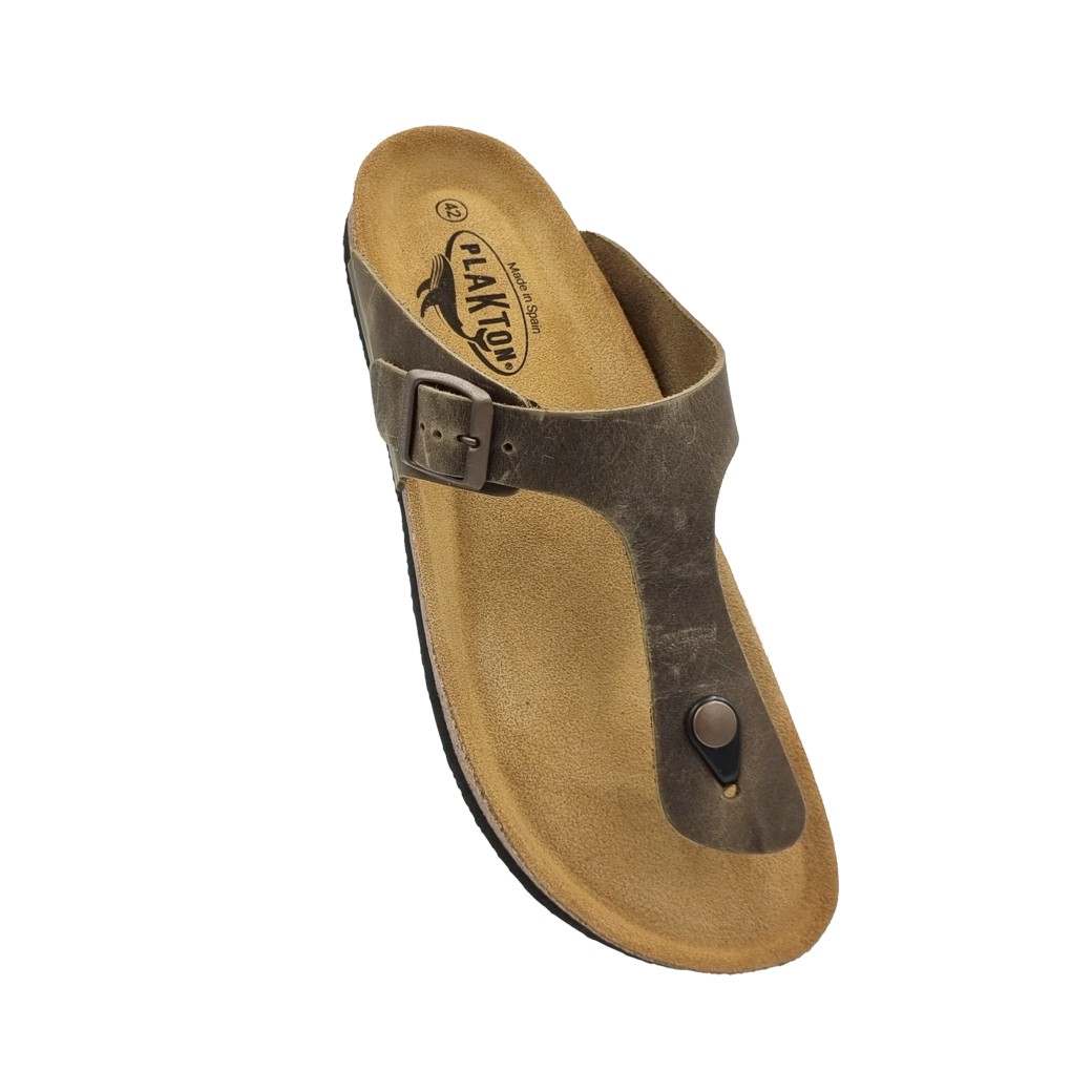 Plakton 175081 Apure Kaki Δερμάτινα Ανδρικά Σανδάλια