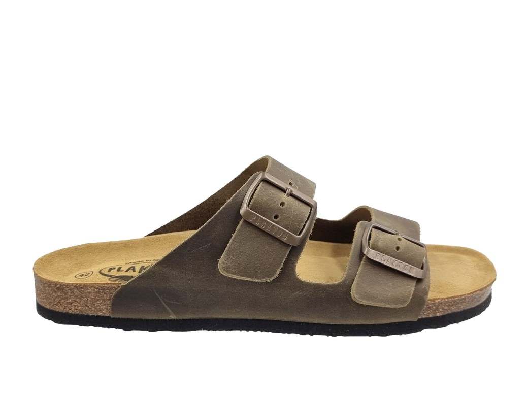 Plakton 175857 Apure Kaki 731-X Δερμάτινα Ανδρικά Σανδάλια