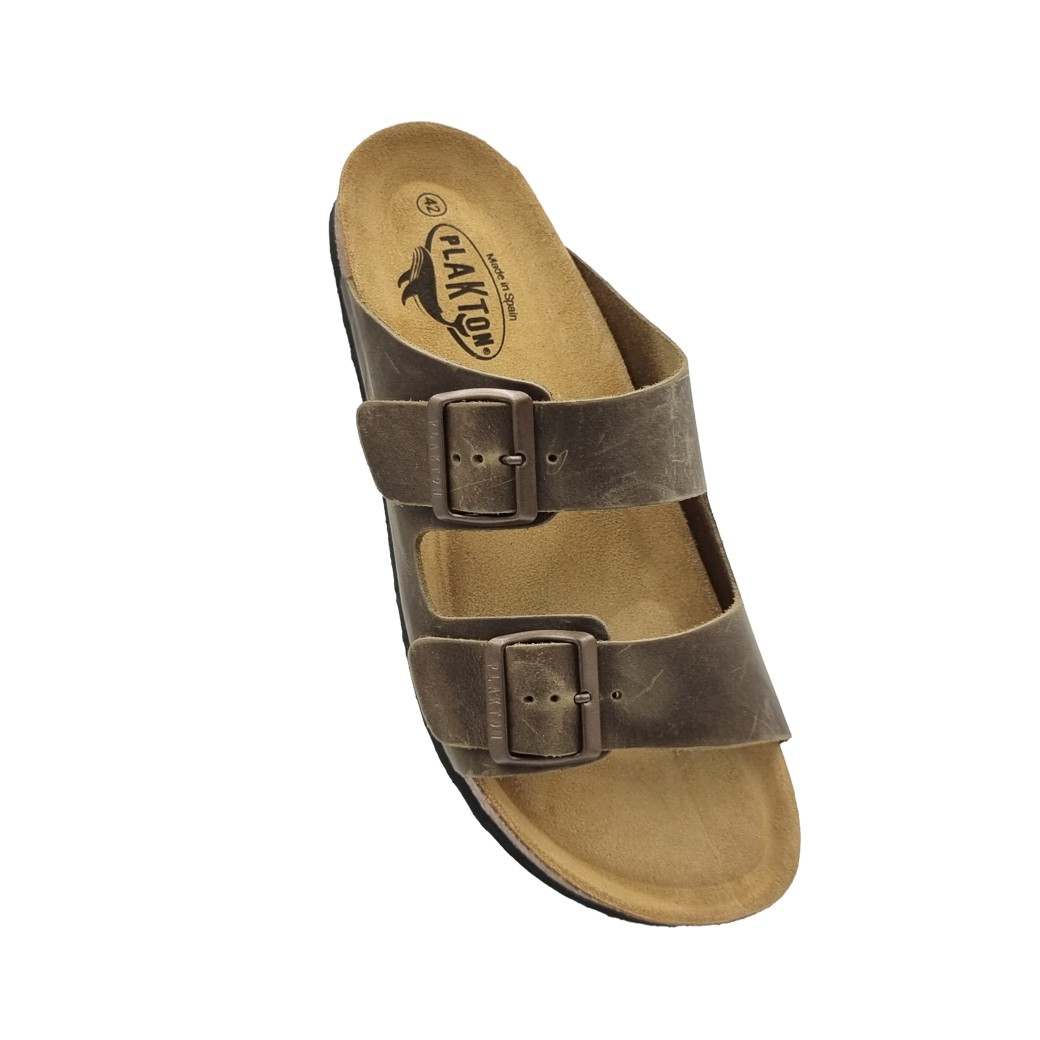 Plakton 175857 Apure Kaki 731-X Δερμάτινα Ανδρικά Σανδάλια