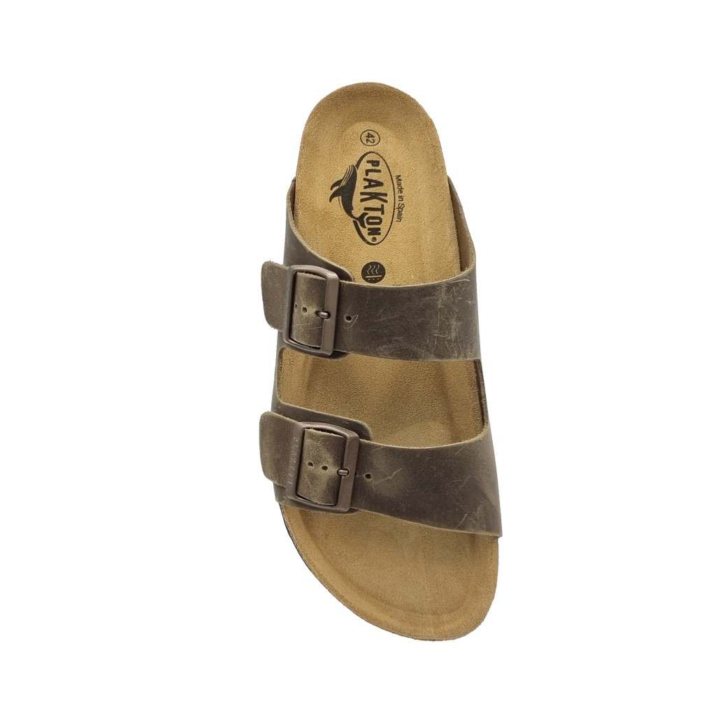 Plakton 175857 Apure Kaki 731-X Δερμάτινα Ανδρικά Σανδάλια