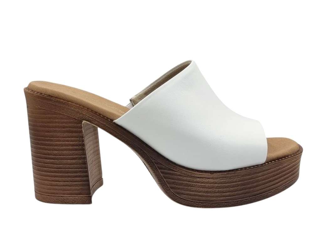 Ragazza 0920 Λευκά Δερμάτινα Mules