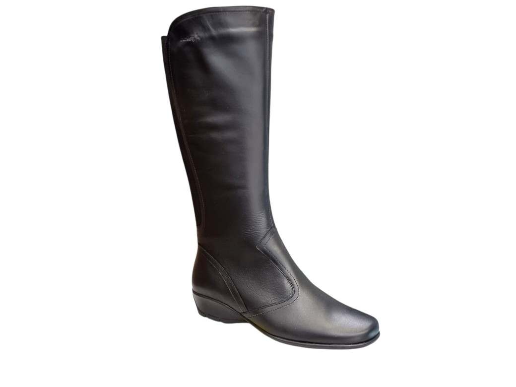 Boxer 51606 15-011 Μαύρες Δερμάτινες Γυναικείες Μπότες