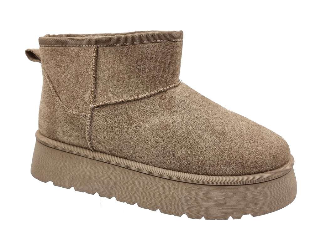 Zak SD-07026 Beige Γυναικεία Μποτάκια