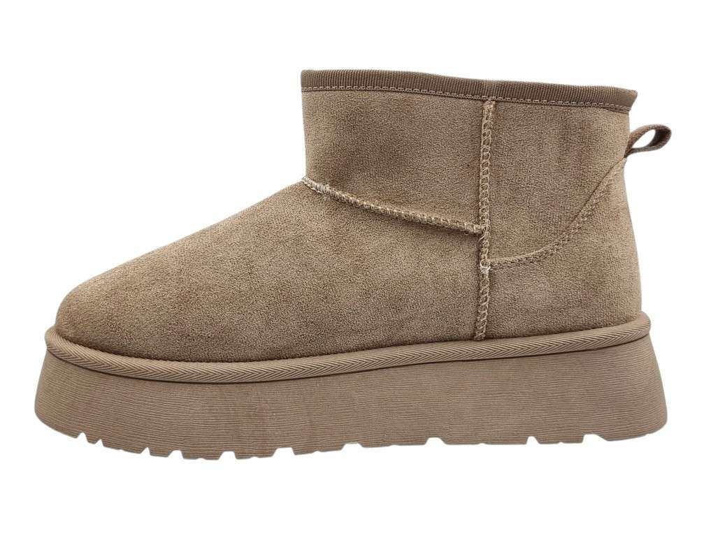 Zak SD-07026 Beige Γυναικεία Μποτάκια