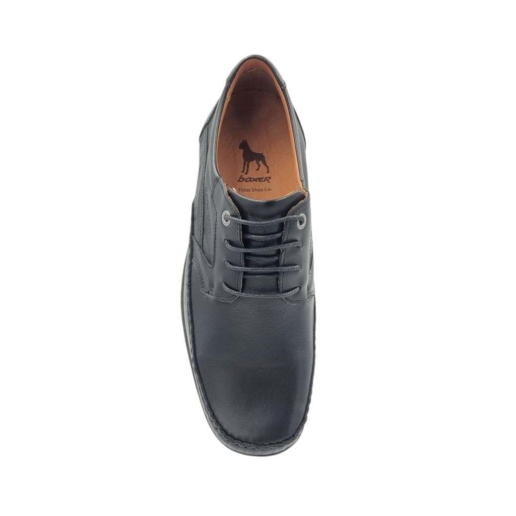 Boxer 15373 15-011 Μαύρα Δερμάτινα Ανδρικά Σκαρπίνια